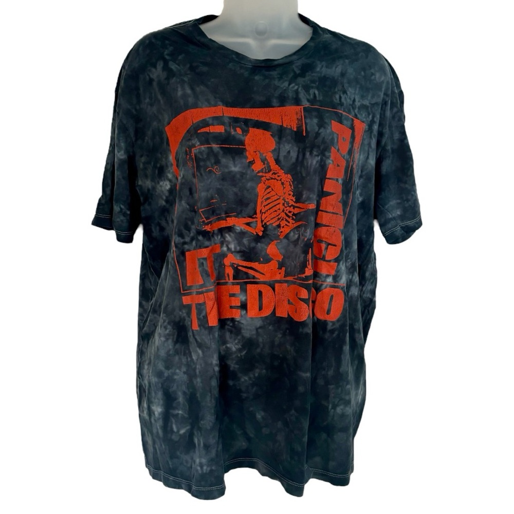 Panic at the Disco Tie Dye Black Graphic Tee T-Shirt Band XL